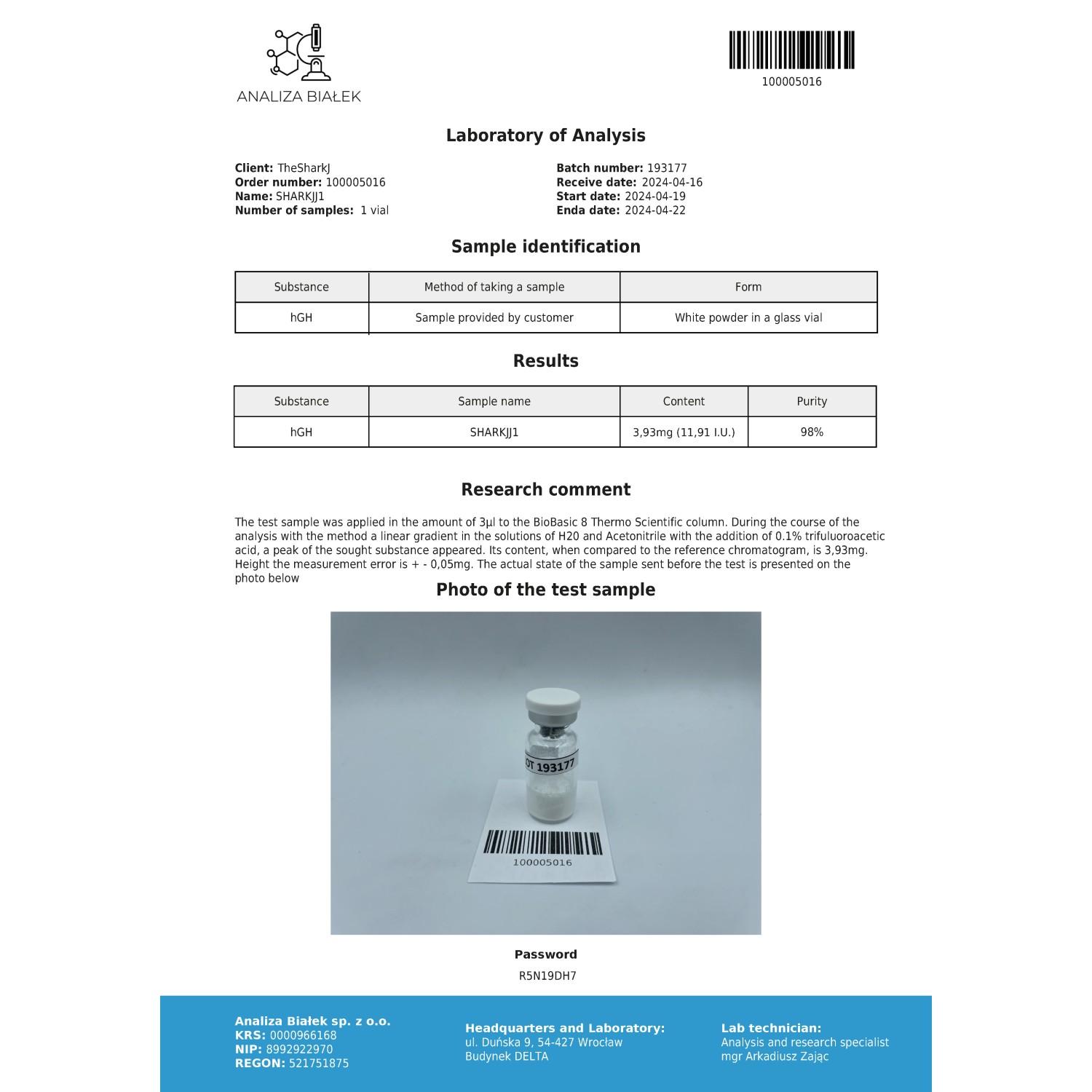 somatropin hgh powder 100iu somatropin hgh powder 100iu