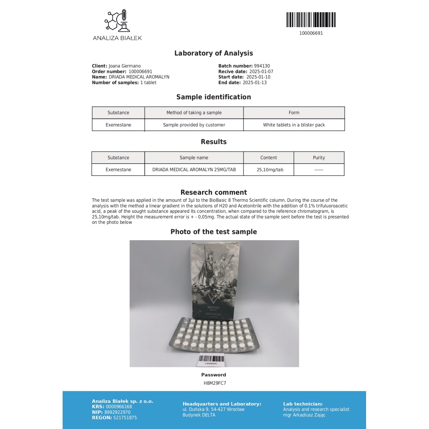 aromalyn 25 mg (exemestane) aromalyn 25 mg (exemestane)